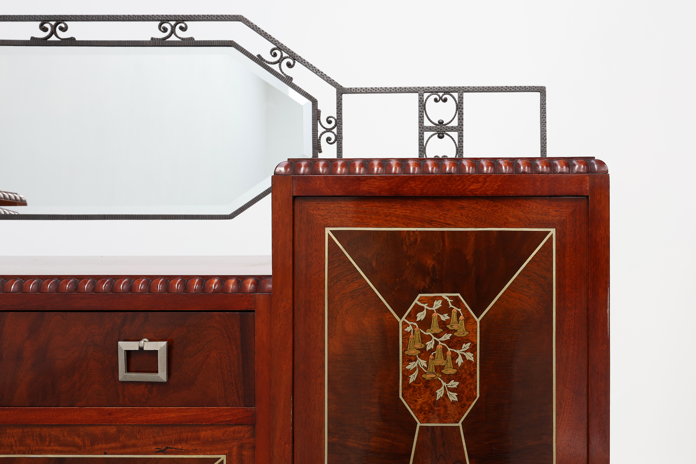 Art Deco marquetry cabinet by De Coene, Belgium, ca. 1925 thumbnail